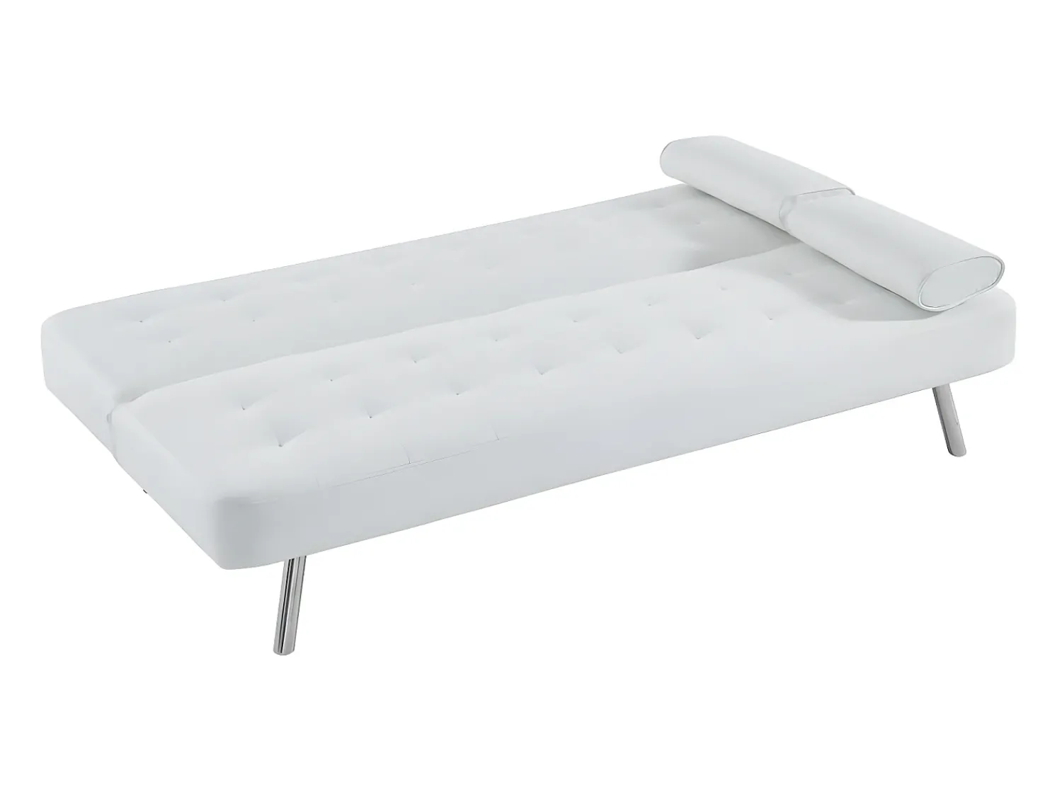 Sofá*Vente-unique Sofá clic-clac convertível em pele sintética MICHELLE II Branco