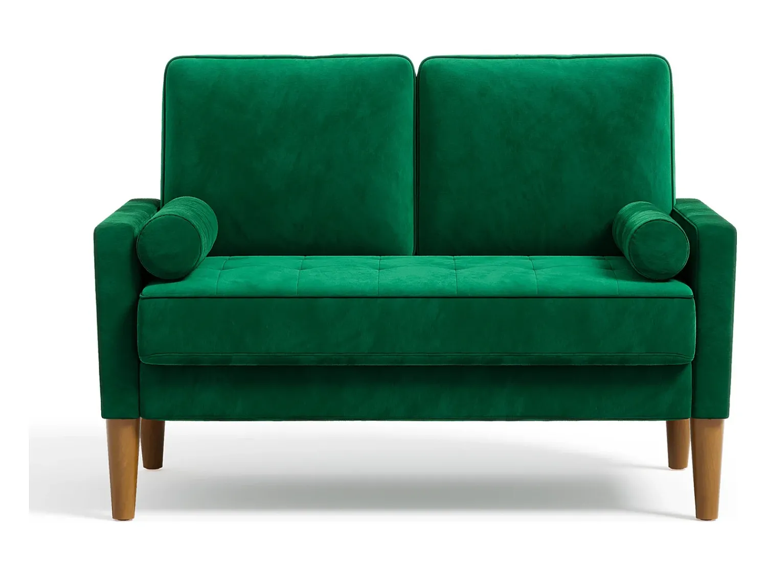Sofá*DripeX Sofá com 2 assentos escandinavos, mini sofá de braço laminado em Veludo de Adeset, Bolchair da Sala de Livro com Afrestos de Braço, 121x77x87cm - Verde