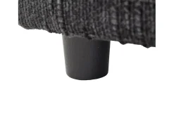 Sofá|Hauss Spole Sofá com 2 bolsos laterais e espaço para arrumação - Tecido chenille - Preto