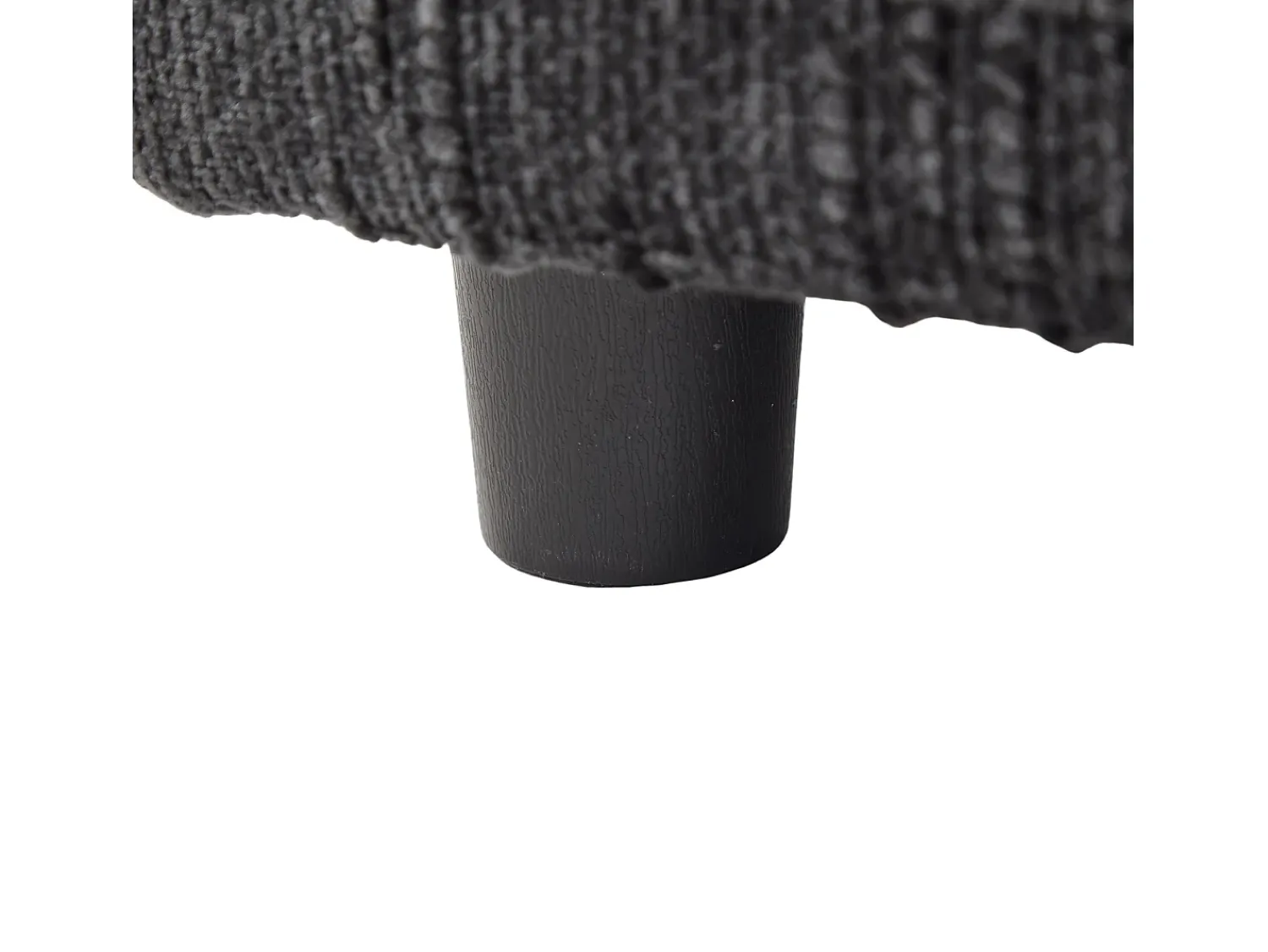 Sofá|Hauss Spole Sofá com 2 bolsos laterais e espaço para arrumação - Tecido chenille - Preto