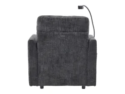 Sofá|Hauss Spole Sofá com 2 bolsos laterais e espaço para arrumação - Tecido chenille - Preto