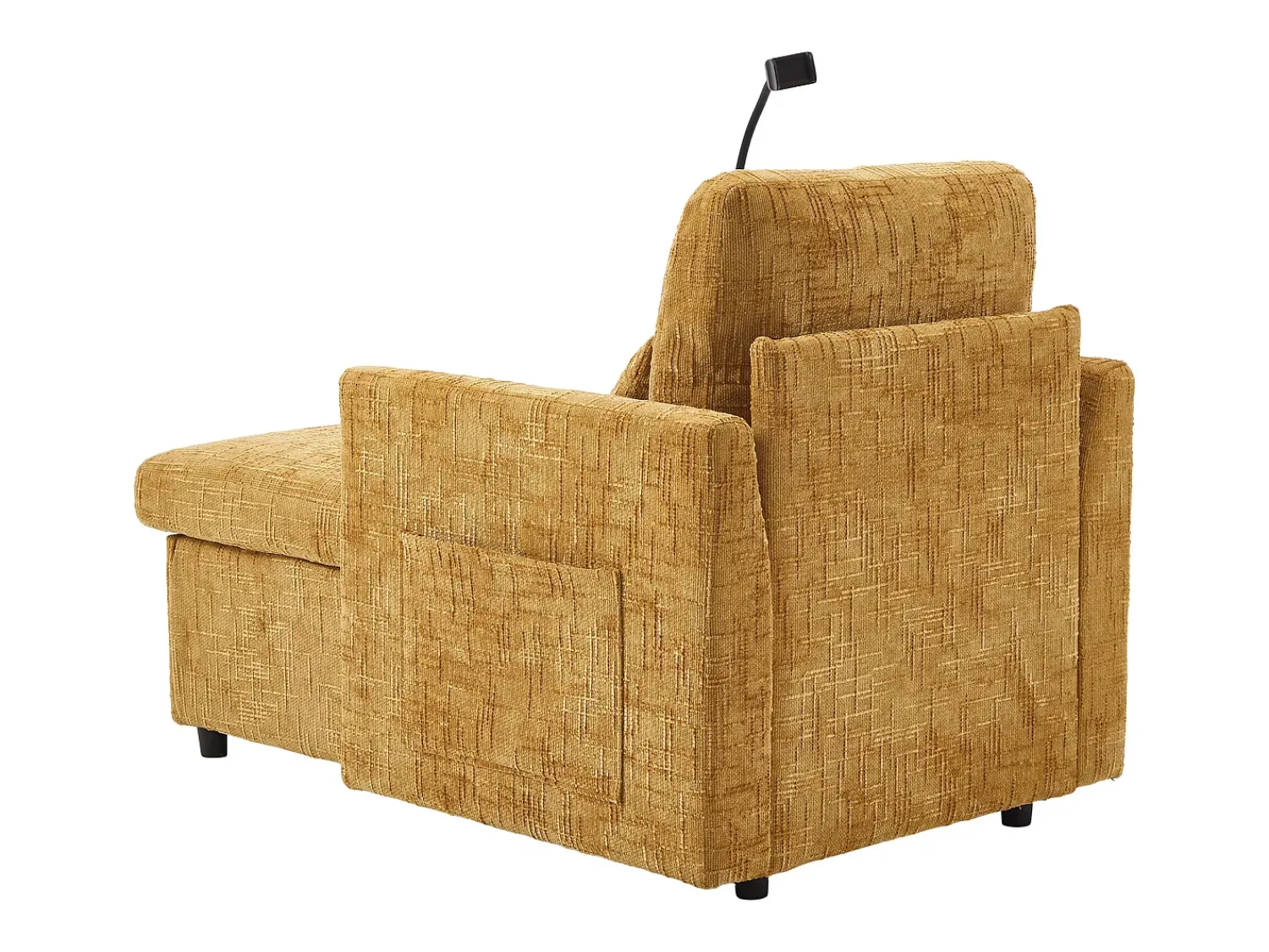 Hauss Spole Sofá com 2 bolsos laterais e espaço para arrumação - Tecido chenille -^ Sofá