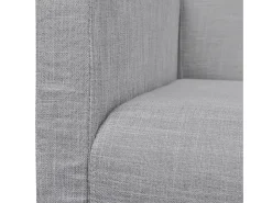 Sofá*Helloshop26 Sofá com almofada acolchoada 140 x 65 x 85 cm tecido de madeira de seringueira cinza claro 02_0020274 Cinzento