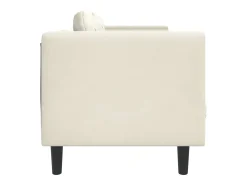 Hot Sofá com almofadões 3 lugares veludo cor PT697350 Creme