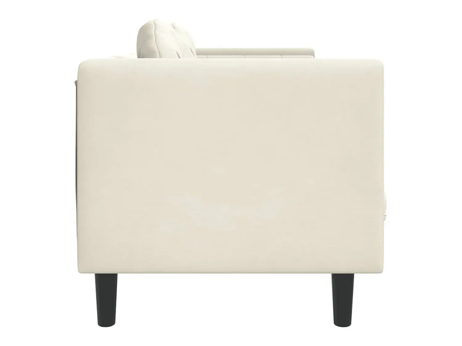 Hot Sofá com almofadões 3 lugares veludo cor PT697350 Creme