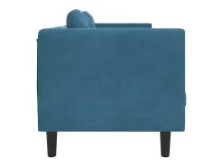 Sofá| Sofá com almofadões 2 lugares veludo PT590417 Azul