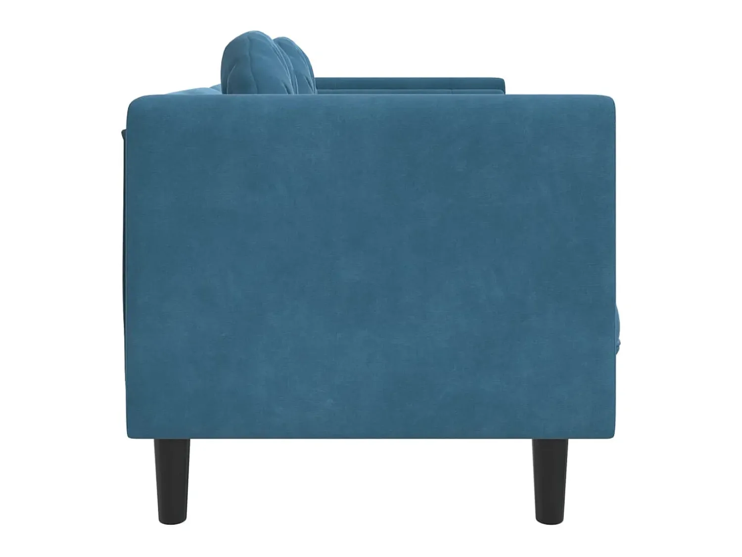 Sofá| Sofá com almofadões 2 lugares veludo PT590417 Azul