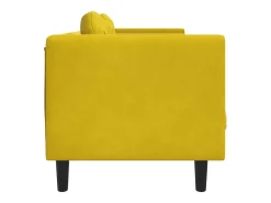 Clearance Sofá com almofadões 3 lugares veludo PT690131 Amarelo