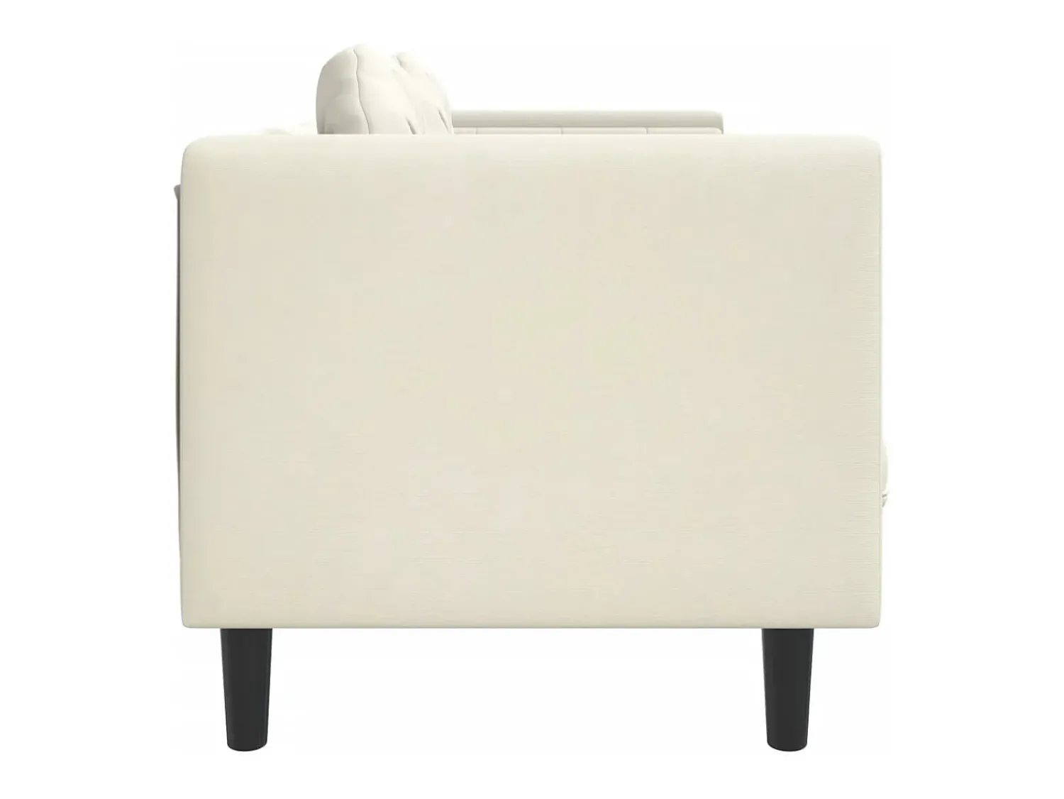 Sofá* Sofá com almofadões 2 lugares veludo cor PT209906 Creme