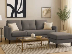 Sofá* Sofá com Chaise Inter (Cinza Escuro) Cinzento