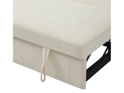 Sofá com função de puxar - Sofá de sala de estar com suporte para copos e porta de carregamento USB - prateleira de arrumação - chenille^ Sofá