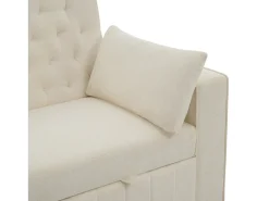 Sofá com função de puxar - Sofá de sala de estar com suporte para copos e porta de carregamento USB - prateleira de arrumação - chenille^ Sofá