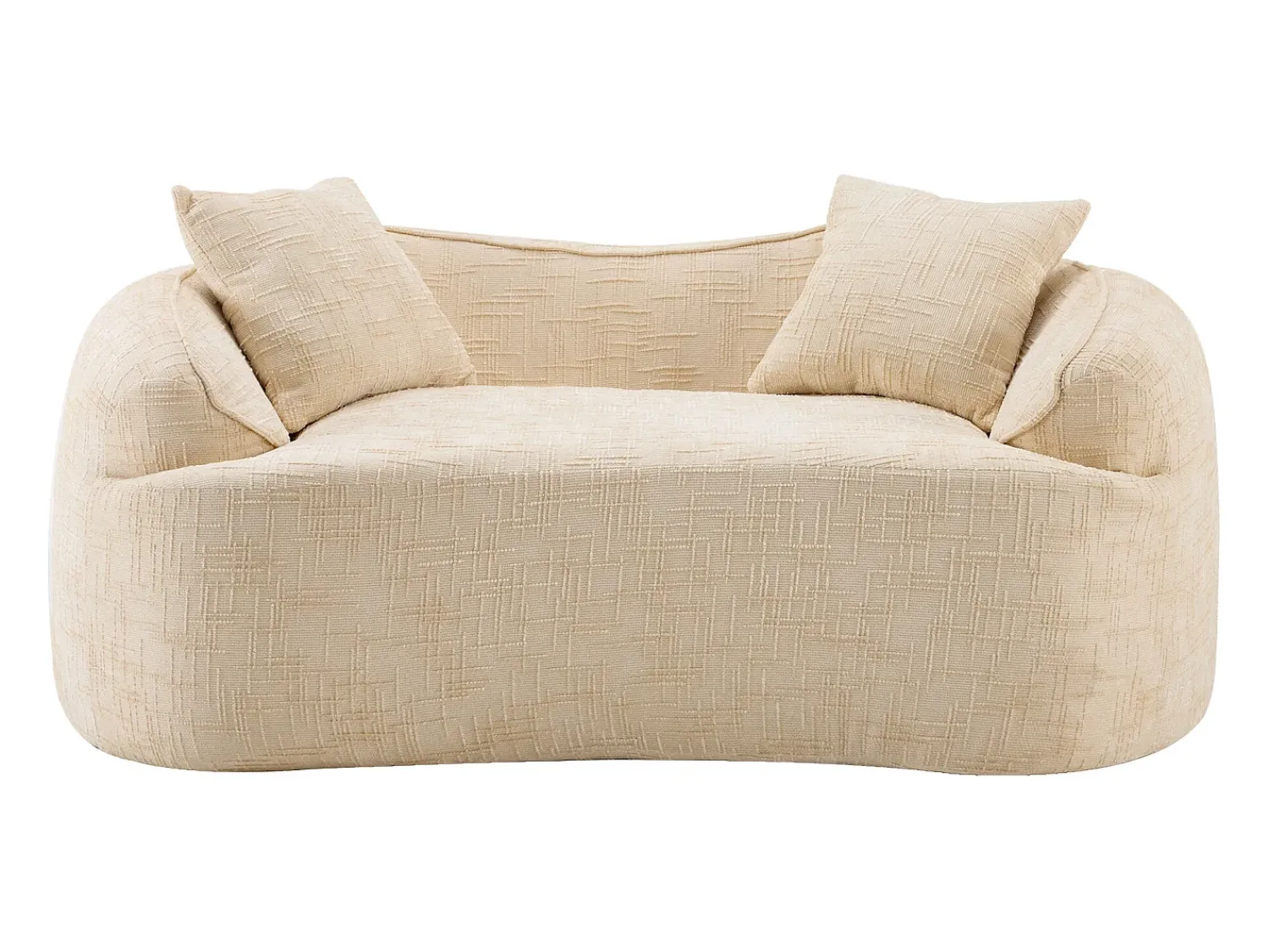 Sofá compacto de 2 lugares com apoios de braço e almofadas, - Compacto e elegante para o seu espaço.^ Sofá