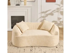 Sofá compacto de 2 lugares com apoios de braço e almofadas, - Compacto e elegante para o seu espaço.^ Sofá