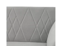 Sofá|Hauss Spole Sofá conversível reto de 2 lugares em veludo cinza claro, 2 almofadas incluídas - 180x75x82cm Cinzento claro