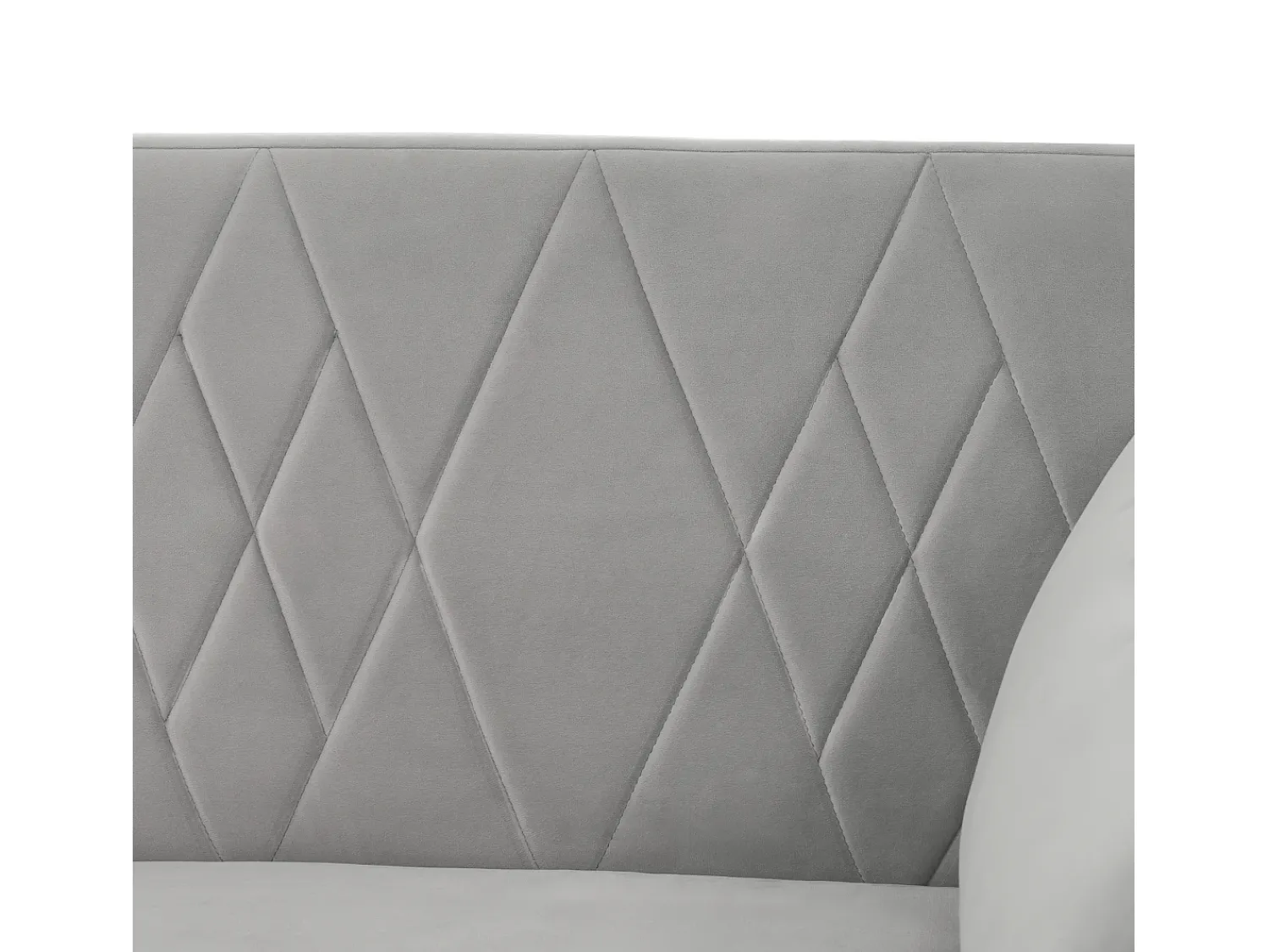 Sofá|Hauss Spole Sofá conversível reto de 2 lugares em veludo cinza claro, 2 almofadas incluídas - 180x75x82cm Cinzento claro
