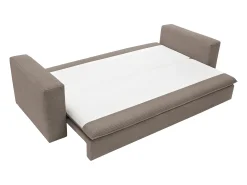 Sofá*Vente-unique Sofá conversível TILIA de 3 lugares em veludo cotelê cor Taupe