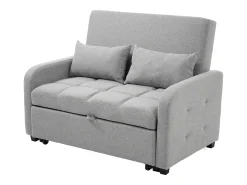 Sale ModernLuxe Sofá conversível 127x75x94 cm - Encosto ajustável - Com 2 almofadas - Cinza escuro Cinza antracite