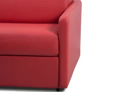 Vente-unique Sofá convertível abertura rápida couro sintético assento espuma com assento de memória de forma 140 cm colchão 14 cm CALIFE^ Sofá