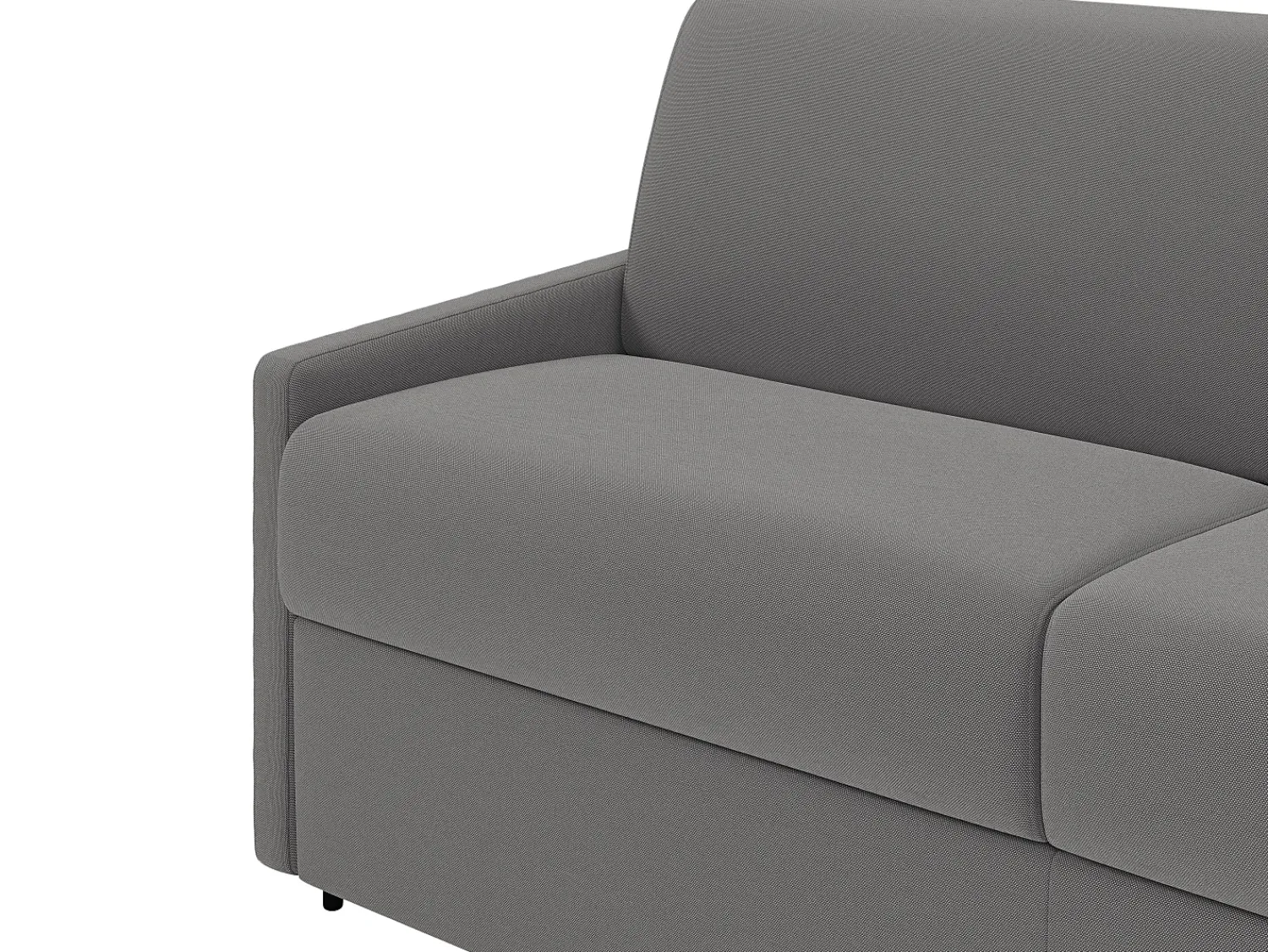Sofá|Vente-unique Sofá convertível abertura rápida tecido cinza claro assento memória de forma 160 cm colchão 22 cm CALIFE Cinzento claro