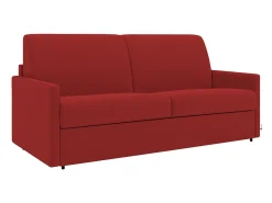 Clearance Vente-unique Sofá convertível abertura rápida tecido assento memória de forma 140 cm colchão 18 cm CALIFE Vermelho
