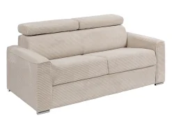 Vente-unique Sofá convertível abertura rápida veludo canelado , cama 140 cm, colchão 18 cm VIZIR^ Sofá