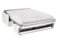 Vente-unique Sofá convertível abertura rápida em couro sintético assento com assento de memória de forma 160 cm colchão 22 cm CALIFE^ Sofá