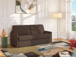 Vente-unique Sofá convertível abertura rápida tecido assento memória de forma 160 cm colchão 18 cm CALIFE^ Sofá