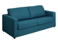 Vente-unique Sofá convertível abertura rápida tecido cama 140 cm e colchão 14 cm DONETO^ Sofá