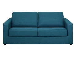 Vente-unique Sofá convertível abertura rápida tecido cama 140 cm e colchão 14 cm DONETO^ Sofá