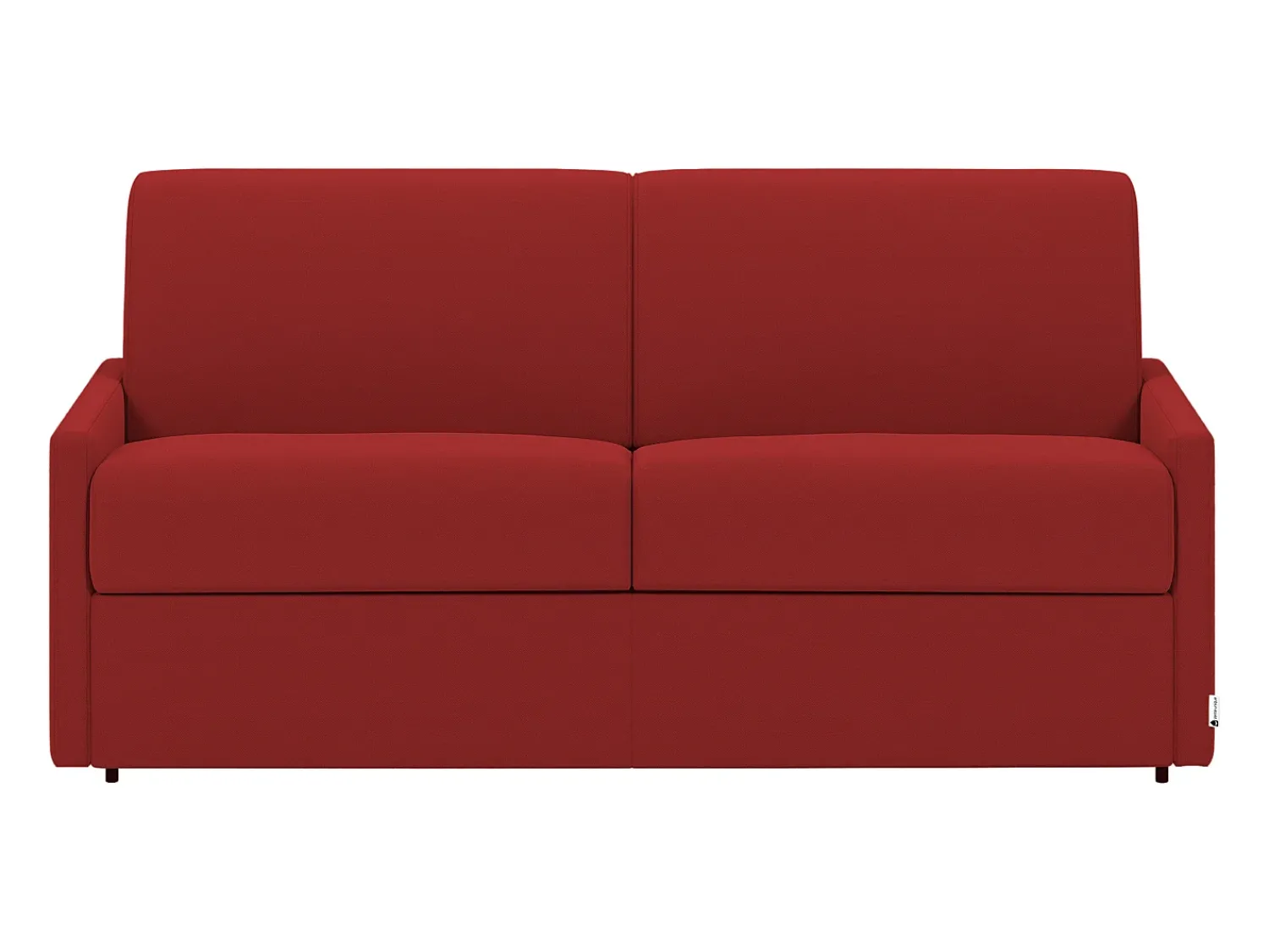 Sofá|Vente-unique Sofá convertível abertura rápida em tecido assento de espuma com assento de memória de forma 140 cm colchão 22 cm CALIFE Vermelho
