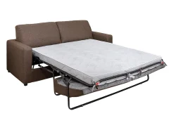 Vente-unique Sofá convertível abertura rápida tecido cama 140 cm e colchão 14 cm DONETO^ Sofá