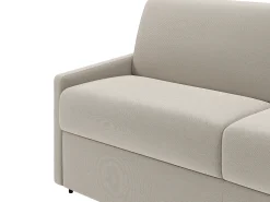 Clearance Vente-unique Sofá convertível abertura rápida tecido assento espuma com assento de memória de forma 120 cm colchão 22 cm CALIFE Bege
