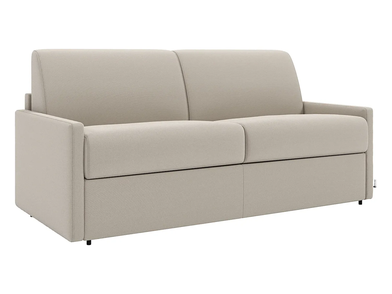 Clearance Vente-unique Sofá convertível abertura rápida tecido assento espuma com assento de memória de forma 120 cm colchão 22 cm CALIFE Bege