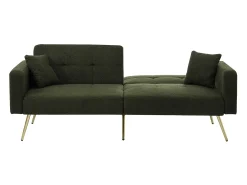 Sofá|ModernLuxe Sofá convertível com encosto ajustável - 2 lugares - Tecido turco francês - Verde
