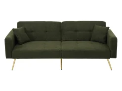 Sofá|ModernLuxe Sofá convertível com encosto ajustável - 2 lugares - Tecido turco francês - Verde