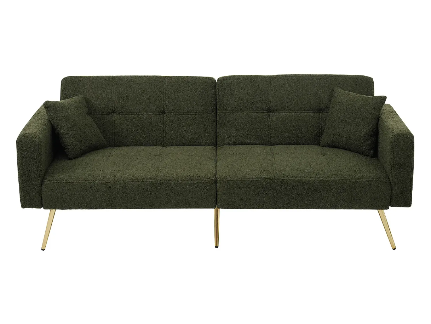 Sofá|ModernLuxe Sofá convertível com encosto ajustável - 2 lugares - Tecido turco francês - Verde