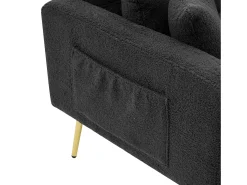 Sofá|ModernLuxe Sofá convertível com encosto ajustável - 2 lugares - Tecido turco francês - Cinza Cinzento