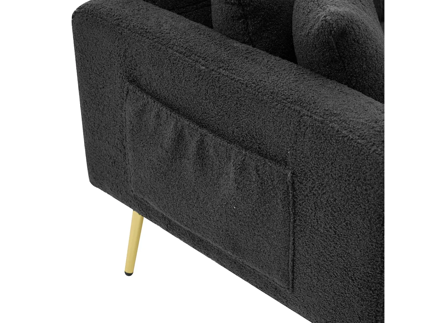 Sofá|ModernLuxe Sofá convertível com encosto ajustável - 2 lugares - Tecido turco francês - Cinza Cinzento