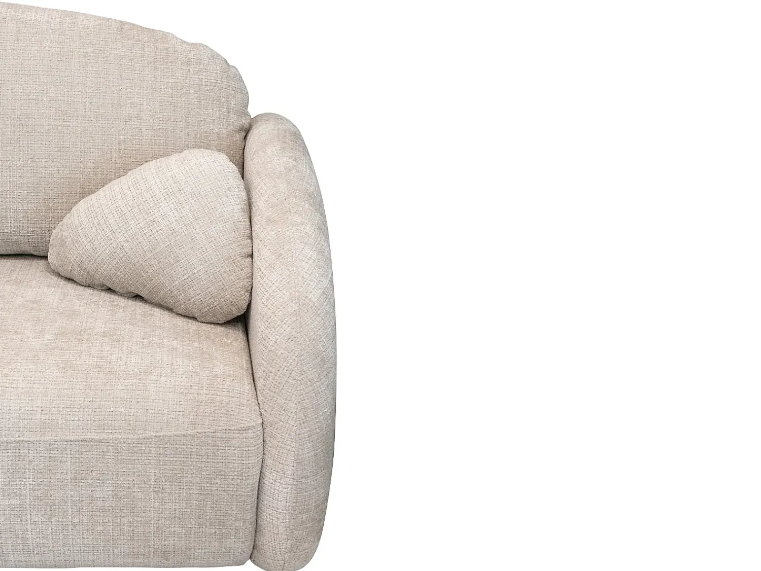 Sofá*Vente-unique Sofá convertível de 3 lugares em tecido chenille AVOLINE Bege