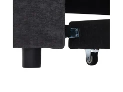 Discount Hauss Spole Sofá convertível de 2 lugares em tecido - Com encosto ajustável, entradas USB e uma pequena prateleira. Cinzento