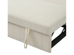 Sofá|Hauss Spole Sofá convertível de 2 lugares com entradas USB, suporte para copos e espaço para arrumação - Chenille Bege