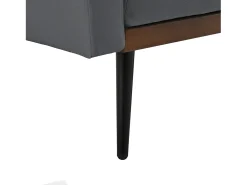 Best Hauss Spole Sofá convertível de 2 lugares com apoios de braços - Encosto ajustável em 5 posições - Pés em metal - Tecido de linho Cinzento