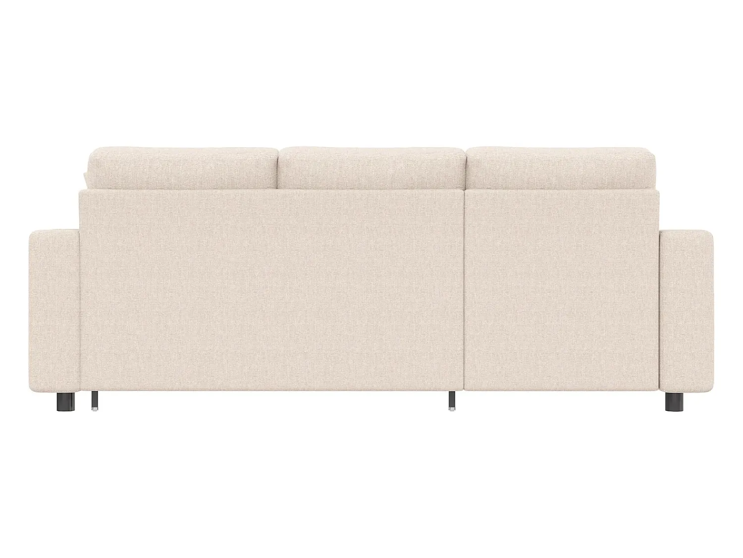 Sofá|Hauss Spole Sofá convertível em L de 3 lugares com função de cama - Chaise longue com espaço de arrumação - Linho Bege