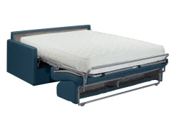 Clearance Vente-unique Sofá convertível em veludo assento com assento de memória de forma 160 cm colchão 22 cm CALIFE Verde esmeralda