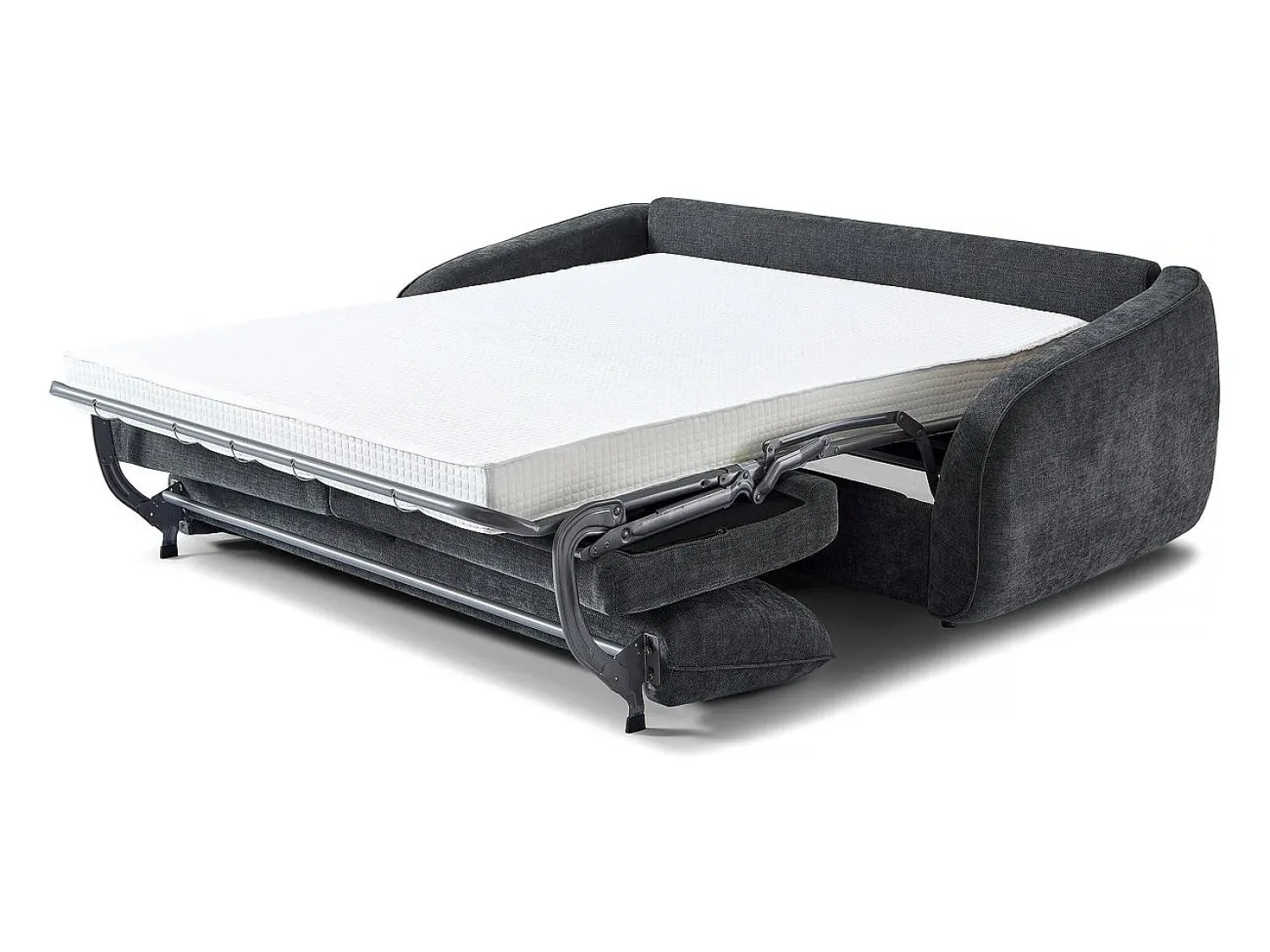 Habitat et jardin Sofá convertível "Laurie" Express em tecido texturado - cama de 140 cm - 3 lugares - Cinza^ Sofá