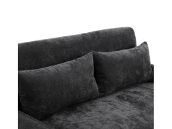Sofá|ModernLuxe Sofá convertível multiângulo ajustável em tecido chenille - 2 lugares - com suporte para telefone e portas USB - Cinzento