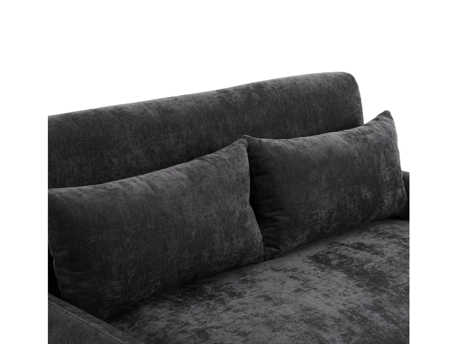Sofá|ModernLuxe Sofá convertível multiângulo ajustável em tecido chenille - 2 lugares - com suporte para telefone e portas USB - Cinzento