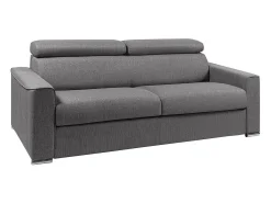 Hot Vente-unique Sofá convertível tecido cinza assento memória de forma 160 colchão memória de forma 16cm VIZIR Cinzento