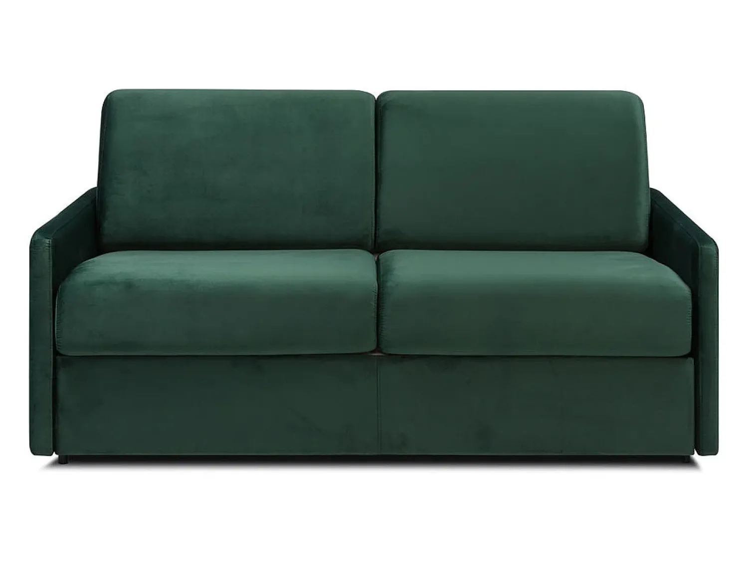 Vente-unique Sofá convertível veludo verde pinheiro assento memória de forma 120 cm colchão 14 cm CALIFE^ Sofá
